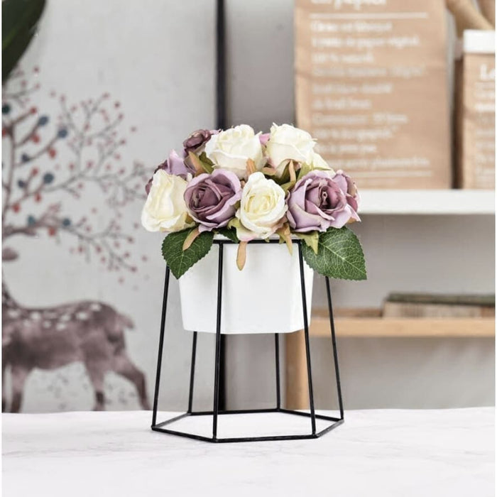 Fioriera Geometrica Scandinava In Piedi