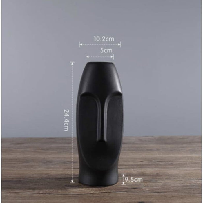 Fioriera Con Piedistallo Testa Nera Dell'isola Di Pasqua