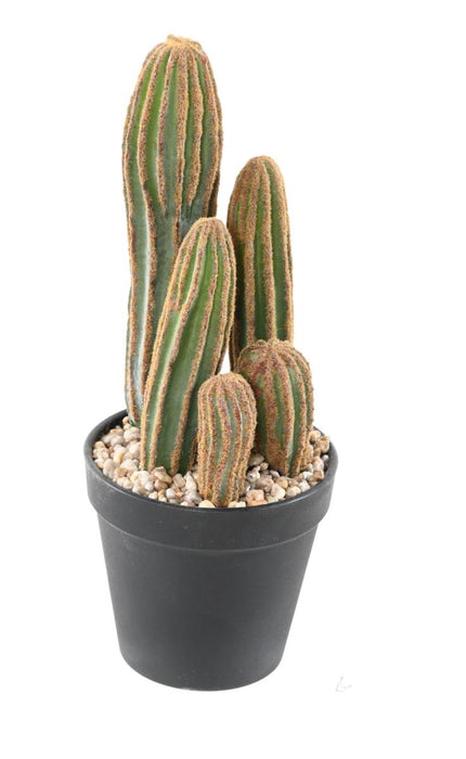 Cactus Artificiale Verde 5 Tronchi Per Interni 28Cm