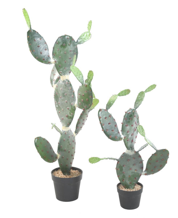 Cactus Opuntia Artificiale Per Interni 120Cm Verde