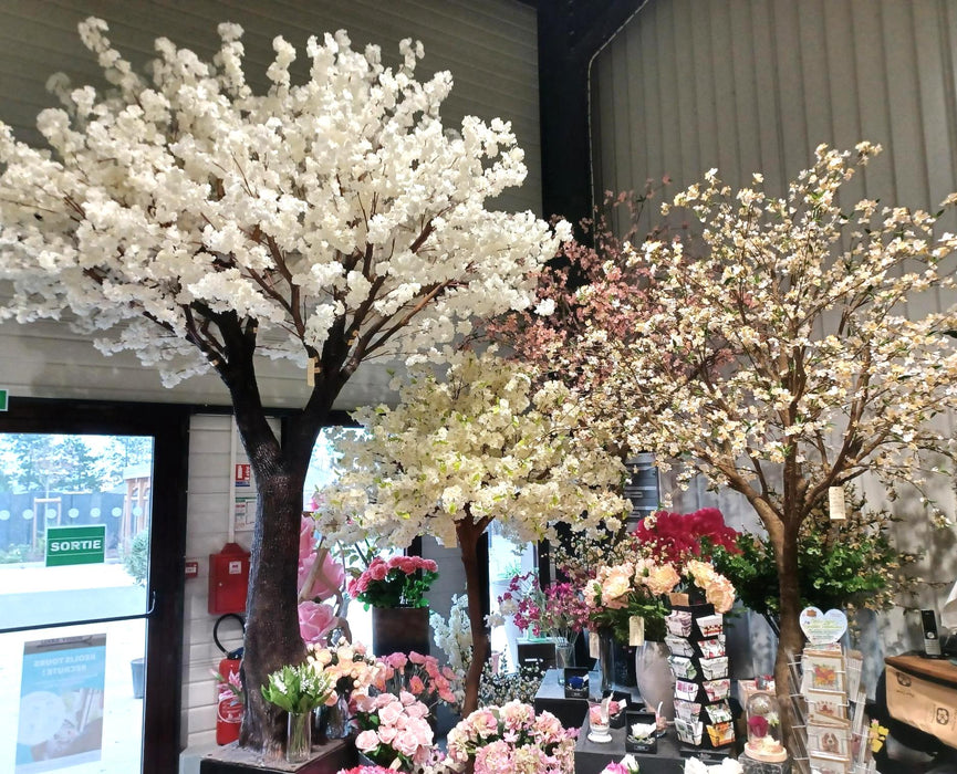 Ciliegio Giapponese Artificiale In Fiore 350 Cm Bianco