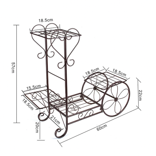 Servizio Di Piante Con Carretto Di Fiori