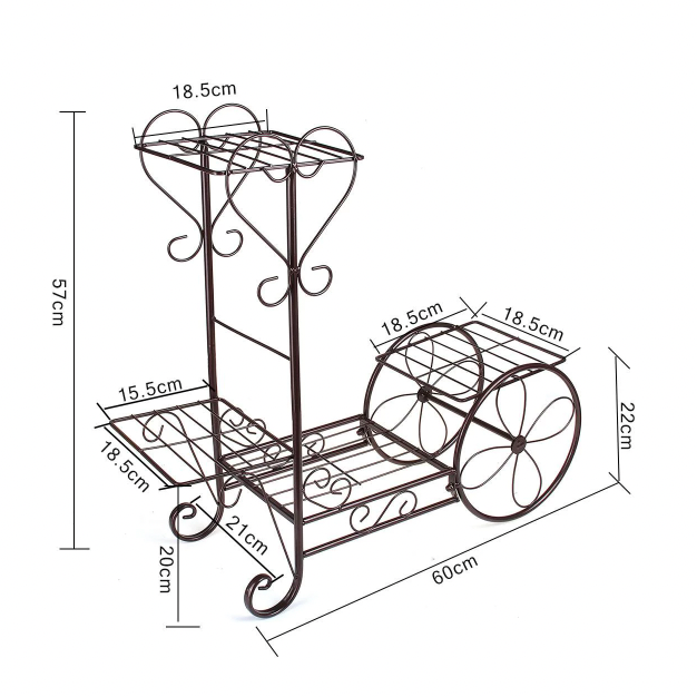 Servizio Di Piante Con Carretto Di Fiori