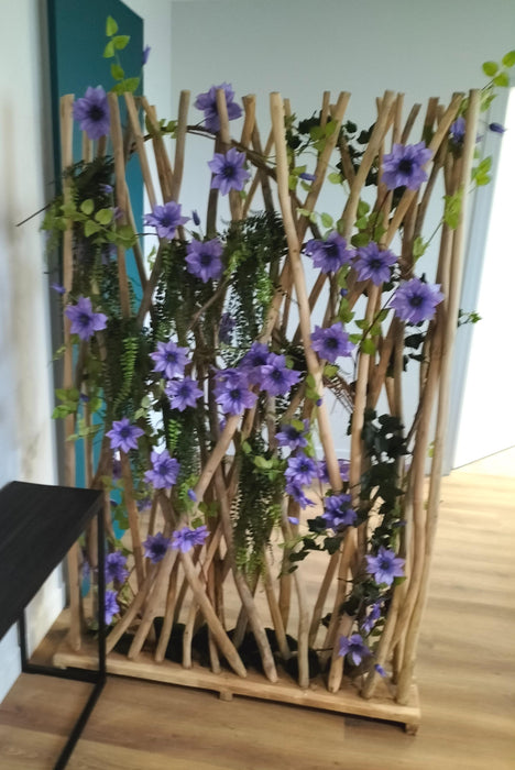 Claustra In Teak Naturale Per La Separazione Degli Spazi