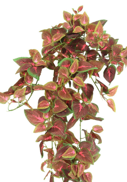 Coleus Artificiale Su Palo 75Cm Rosso Verde
