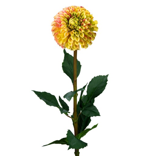 Fiori Decorativi Con Stelo Di Dalia Artificiale Giallo 96 Cm