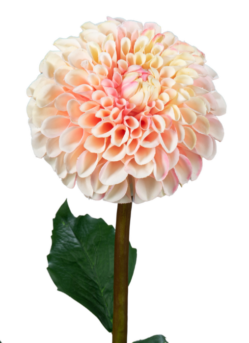 Dalia Artificiale Con Stelo 96 Cm, Fiori Decorativi Rosa Crema