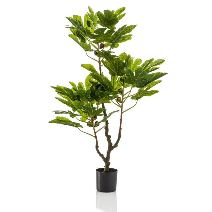 Albero Di Fico Artificiale Color Smeraldo Con Frutti Da 95 Cm In Vaso