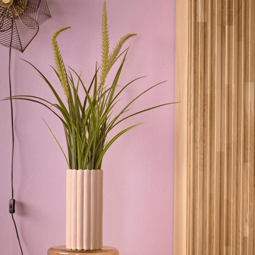 Erba Artificiale A Coda Di Volpe Color Smeraldo Da 90 Cm In Vaso