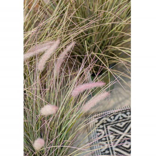Erba Pennisetum Artificiale Smeraldo 58 Cm In Vaso Di Zinco