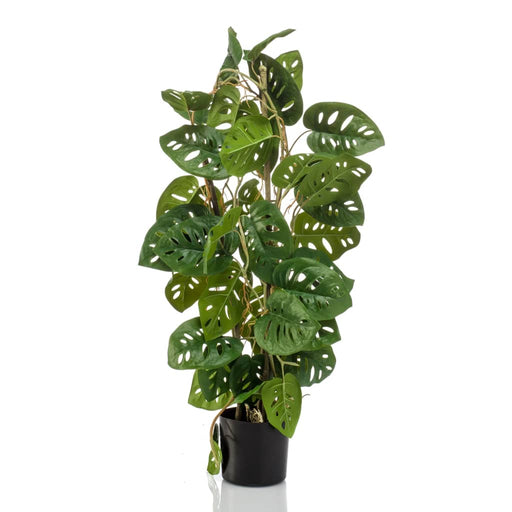 Scimmia Monstera Artificiale Color Smeraldo 75 Cm In Vaso