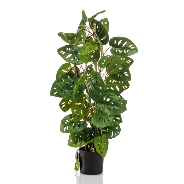 Scimmia Monstera Artificiale Color Smeraldo 75 Cm In Vaso