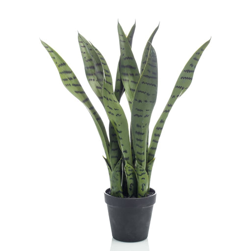 Pianta Artificiale Sansevieria Smeraldo 55 Cm In Vaso