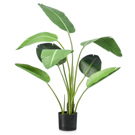 Pianta Strelitzia Artificiale Smeraldo 120 Cm In Vaso Verde
