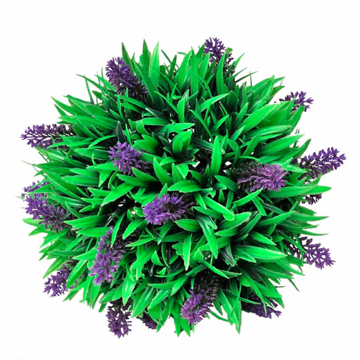 Set Di 2 Palline Di Bosso Artificiale Con Lavanda 28 Cm