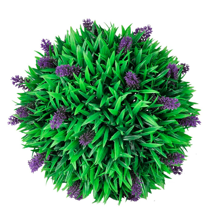 Set Di 2 Palline Di Bosso Artificiale Con Lavanda 30 Cm