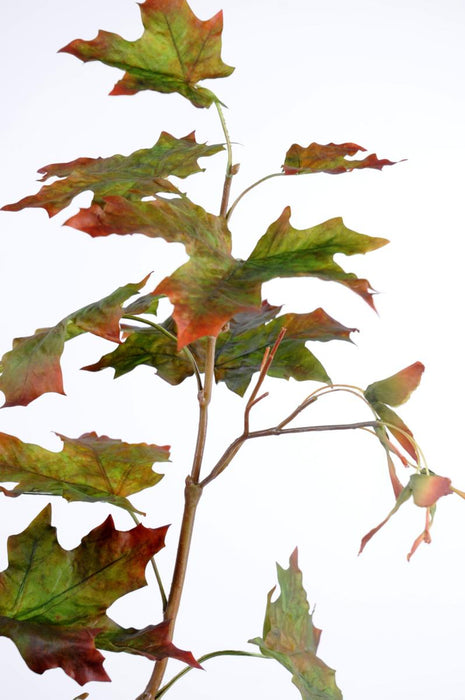 Fogliame Artificiale Acero 100Cm Decorazione Verde Rosso