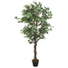 Ficus Artificiale 1260 Foglie 200 Cm Verde