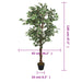 Ficus Artificiale 630 Foglie 120 Cm Verde