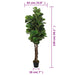 Ficus Lyrata Artificiale 180 Foglie 150 Cm Verde