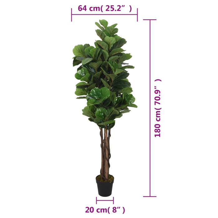 Ficus Lyrata Artificiale 232 Foglie 180 Cm Verde