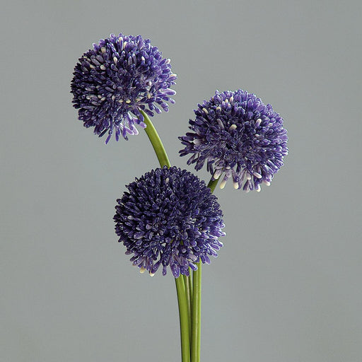 Set Di 3 Fiori Artificiali Allium Lavanda Da 46 Cm