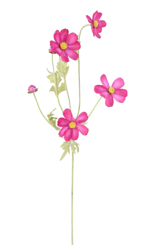 Fiore Artificiale Cosmos Fucsia H.62Cm Per Bouquet