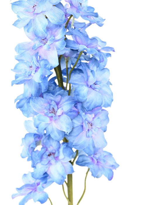 Fiore Artificiale Delphinium Blu 100Cm Per Decorazione
