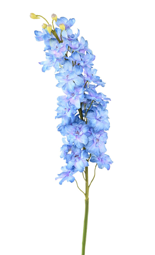 Fiore Artificiale Delphinium Blu 100Cm Per Decorazione