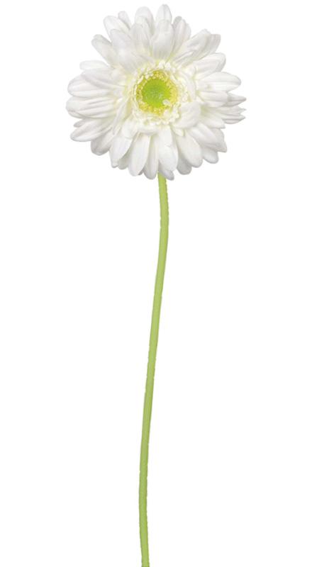 Fiore Artificiale Gerbera Bianca Bouquet Da 50 Cm
