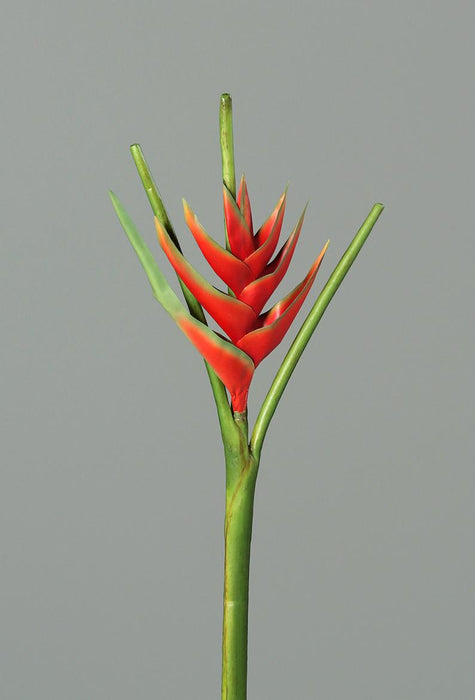 Fiore Artificiale Heliconia Rosso 126Cm Decorazione Tropicale