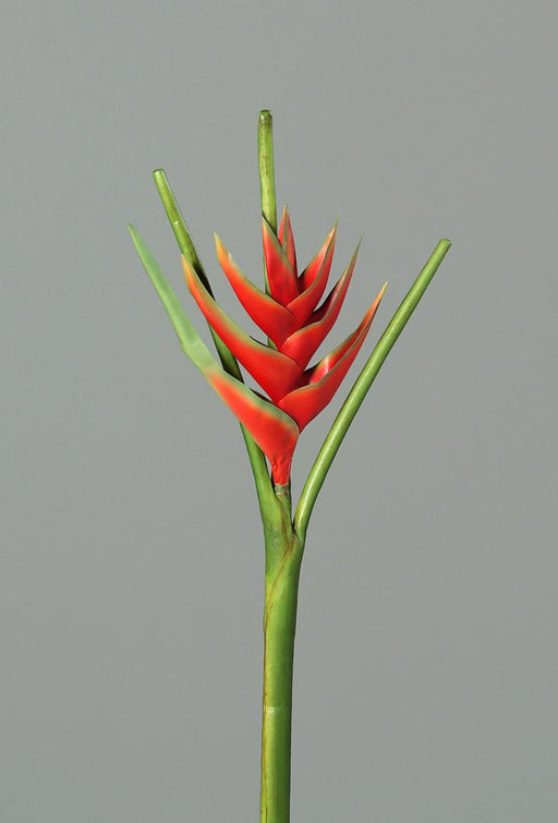 Fiore Artificiale Heliconia Rosso 126Cm Decorazione Tropicale