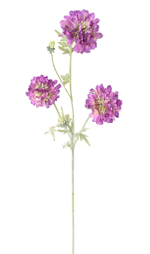 Fiore Artificiale Scabious Viola 75 Cm Gambo Decorativo