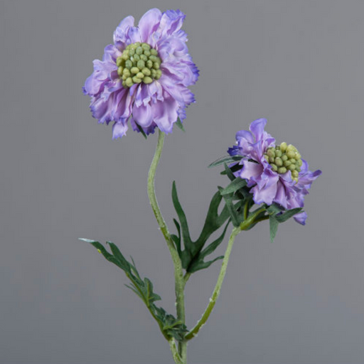 Fiore Artificiale Scabiosa Lavanda 55Cm Stelo Armato