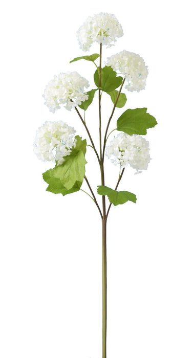 Sfere Di Fiore Artificiale Di Viburno Bianche 75 Cm