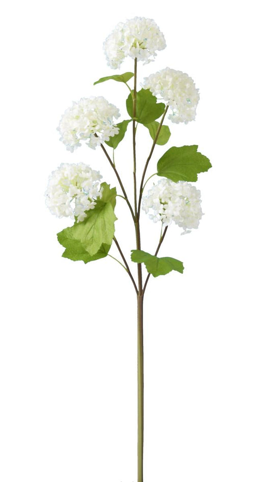 Sfere Di Fiore Artificiale Di Viburno Bianche 75 Cm