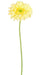 Fiore Artificiale Gerbera Gialla 50 Cm Stelo Flessibile