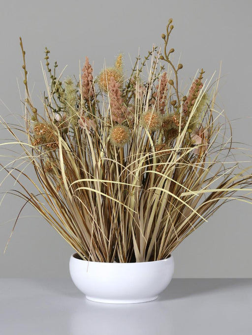 Fiori Artificiali Secchi In Ceramica 40 Cm