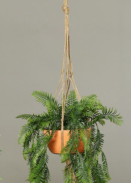 Felce Artificiale Appesa Sepolta Cotta 60Cm