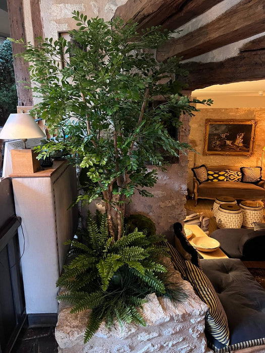 Felce Di Boston Artificiale Su Palo Per Interni