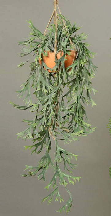 Felce Elkhorn Artificiale Da Appendere 60Cm