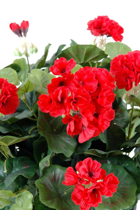 Geranio Rosso Artificiale Su Palo 35 Cm