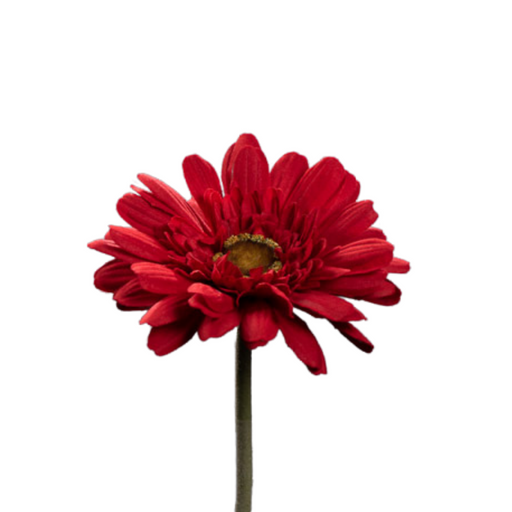 Gerbera Artificiale Rossa 64Cm Per Bouquet