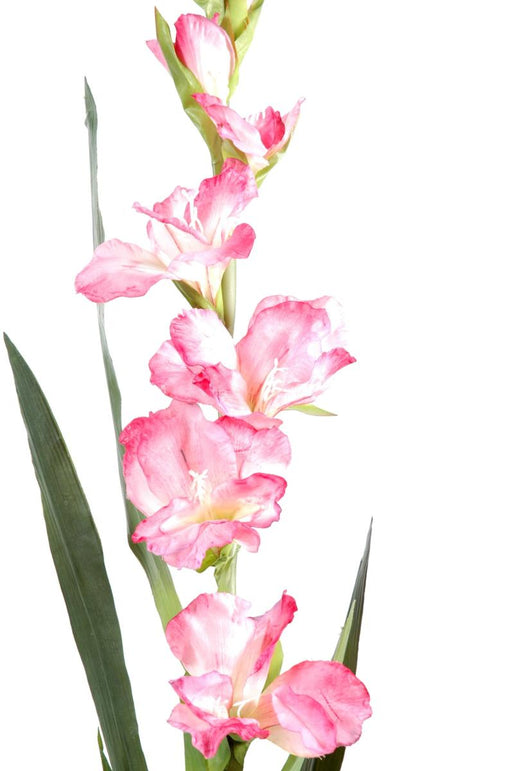 Gladiolo Artificiale Rosa 110Cm Per Decorazione Floreale