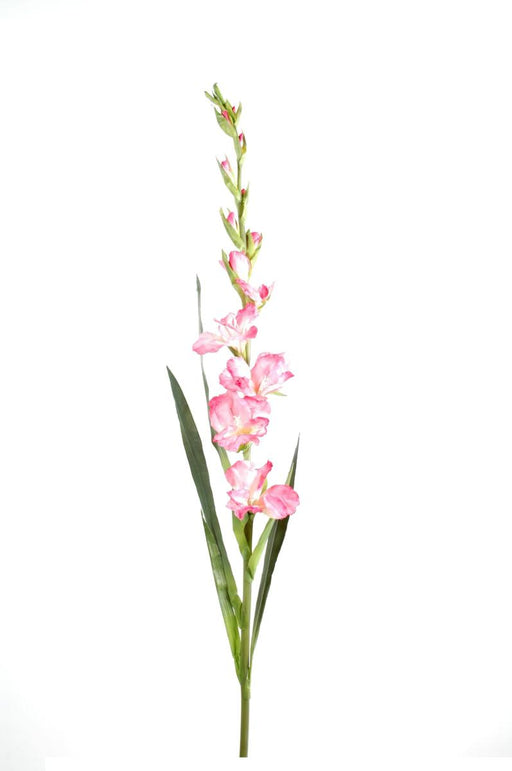 Gladiolo Artificiale Rosa 110Cm Per Decorazione Floreale