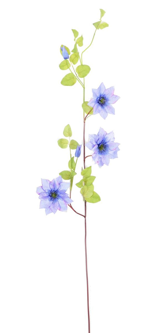 Ghirlanda Clematis 3 Fiori Viola 107 Cm Decorazione Interna