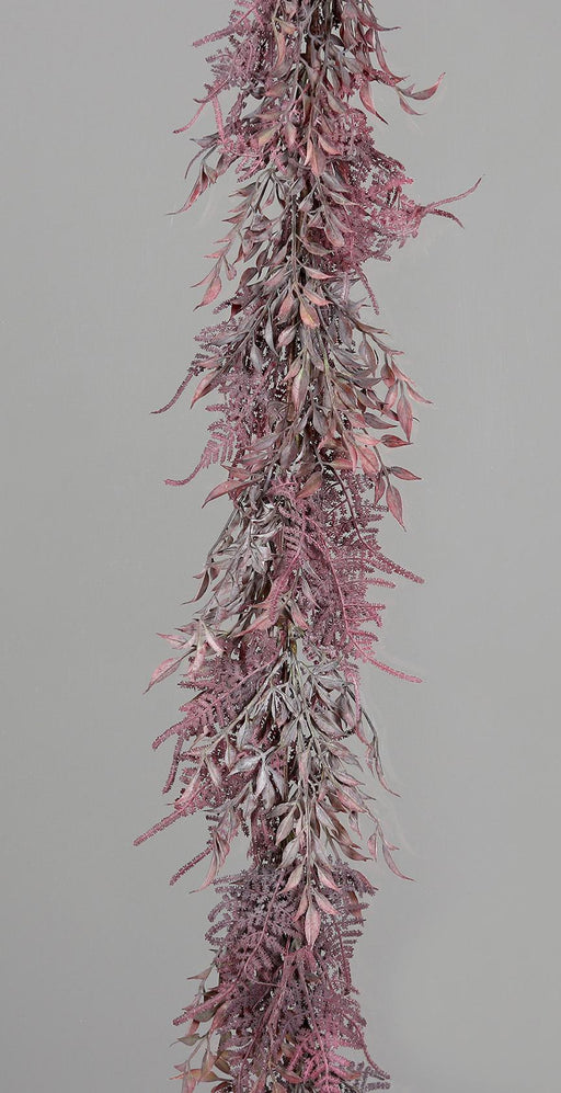 Ghirlanda Di Felci Artificiali Fucsia 125 Cm