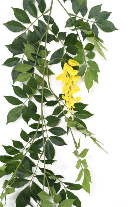 Ghirlanda Di Glicine Artificiale Gialla 180 Cm