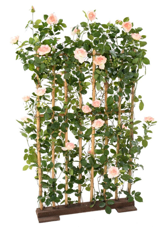 Siepe In Legno Artificiale Di Rose Reali 160 Cm