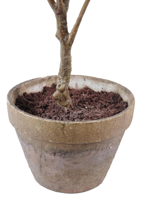 Ortensia Artificiale 105 Cm In Vaso Di Terracotta